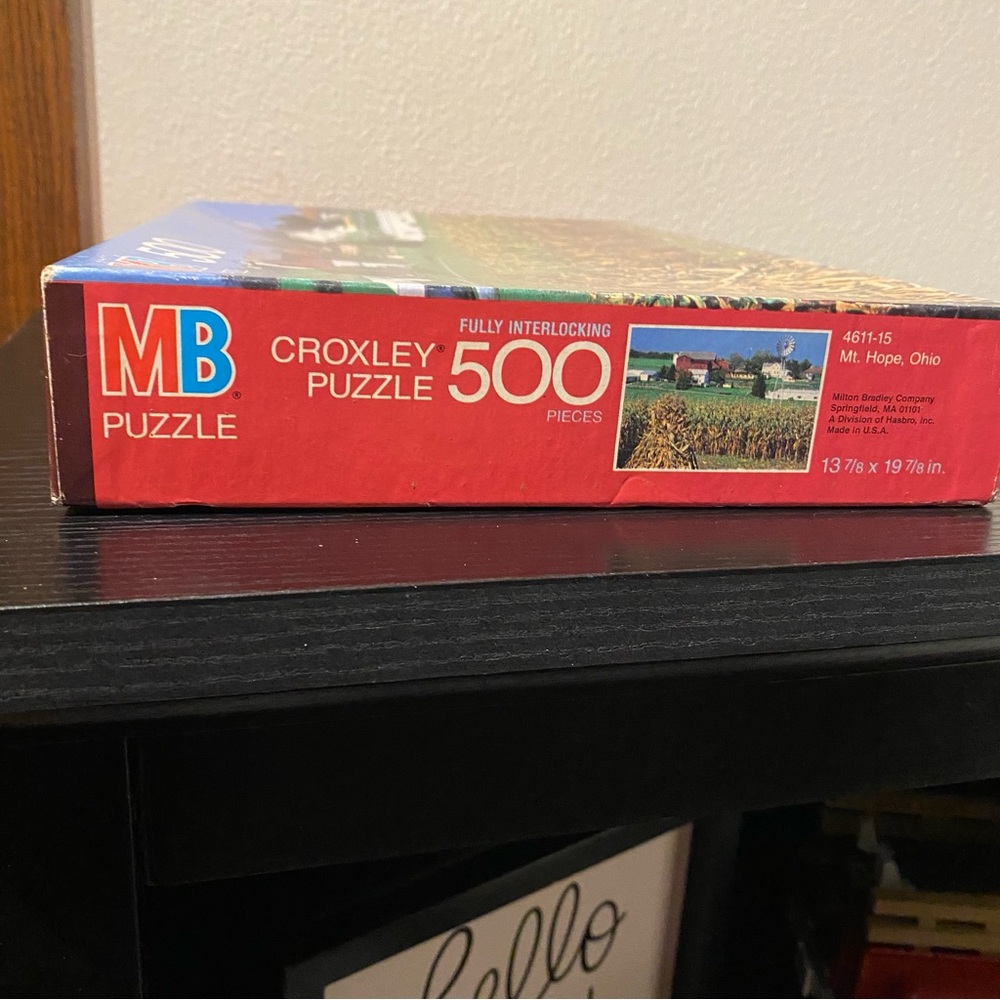 NEW MB 500 Piece Jigsaw Puzzle Farm and Cornfield - Picture 3 of 3